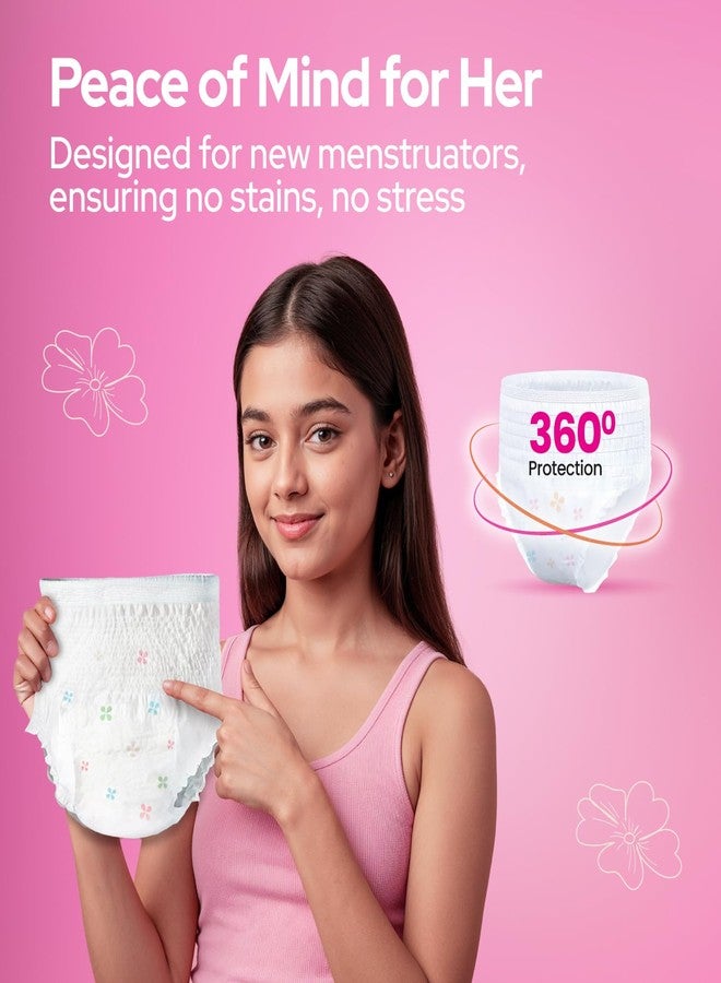 i-activ سراويل الدورة الشهرية من آي أكتيف للفتيات والسيدات | مقاس صغير | عبوة من 10 قطع | سراويل دورة شهرية للاستخدام مرة واحدة للنساء ذوات التدفق الغزير | مناسبة لأول دورة شهرية للمراهقات | حماية شاملة 360 درجة | مقاس الخصر: من 20 إلى 30 بوصة - Image 4